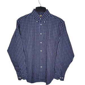 Roundtree & Yorke Men's Shirt Sz M Gold Label Non-Iron Perfect Performance Plaid